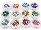 12000 Acrylic Tiny Square Flatback Rhinestone Gems 2mm + Storage Box Nail Art