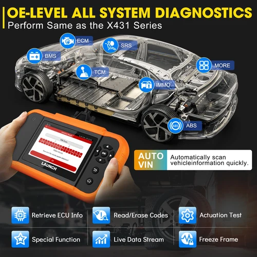 LAUNCH Creader Elite 2.0 KFZ Diagnosegerät OBD2 Scanner ABS Für Chrysler Ford - Bild 2 von 18