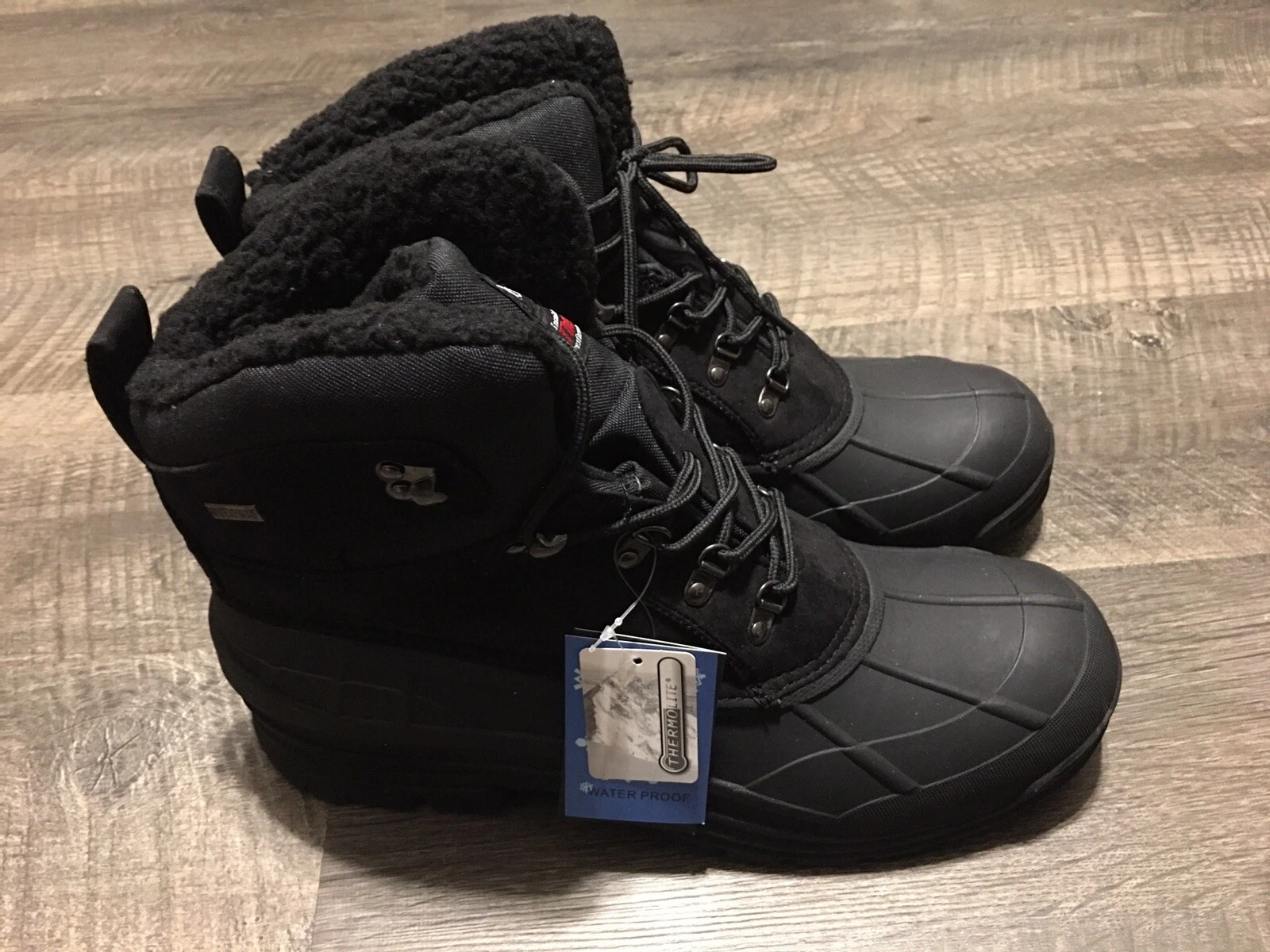 Landmark Waterproof Duck Boots Style M1002 Men's Size 15 Shoes Black Insulated