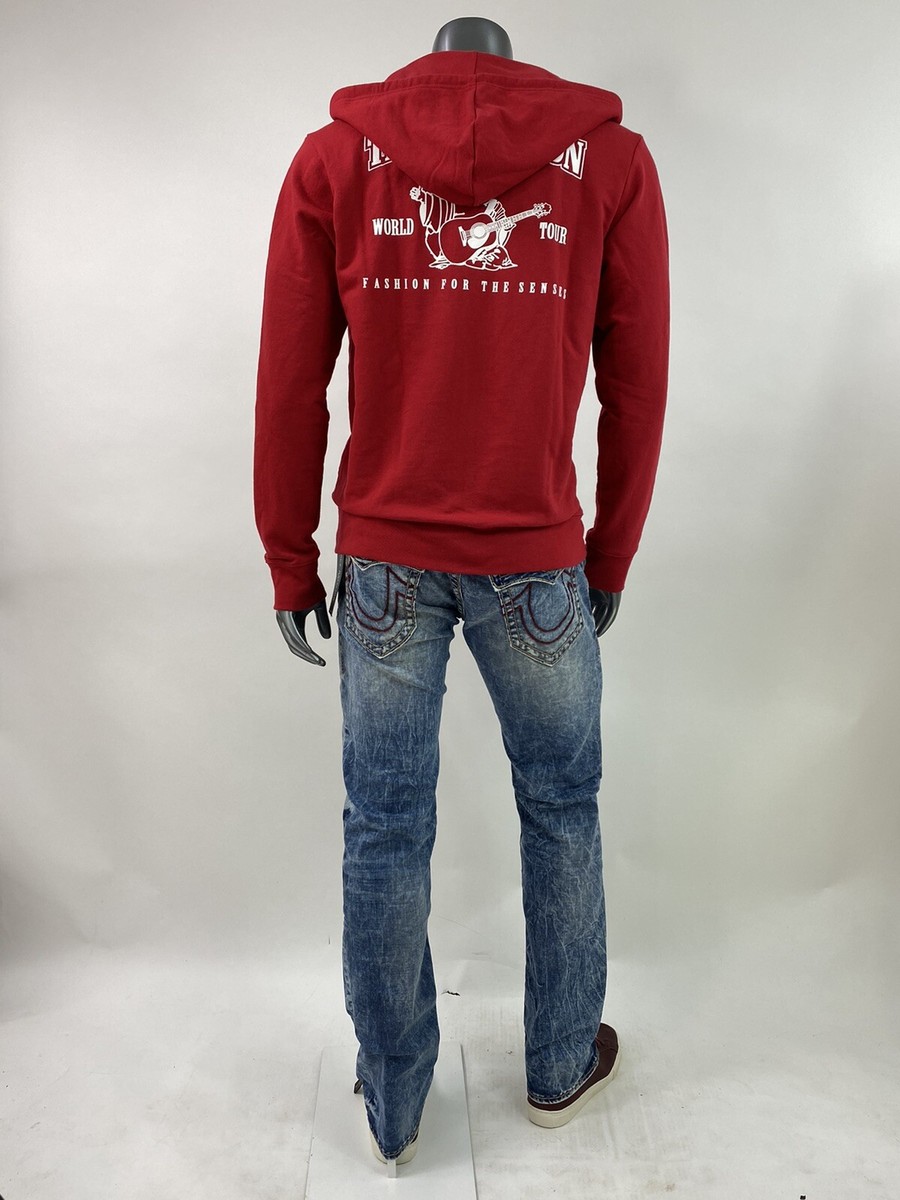 TRUE RELIGION ワインレッド パーカー L True Religion Men Hoodies Sweats Red Small Medium Large