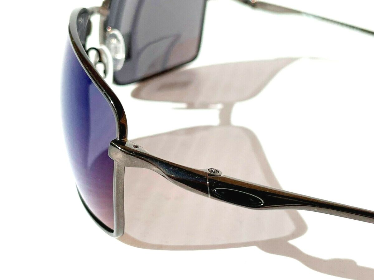 NEW Oakley SQUARE WIRE CEMENT Gunmetal ICE Blue Iridium NEW Oakley SQUARE WIRE CEMENT Gunmetal ICE Blue Iridium