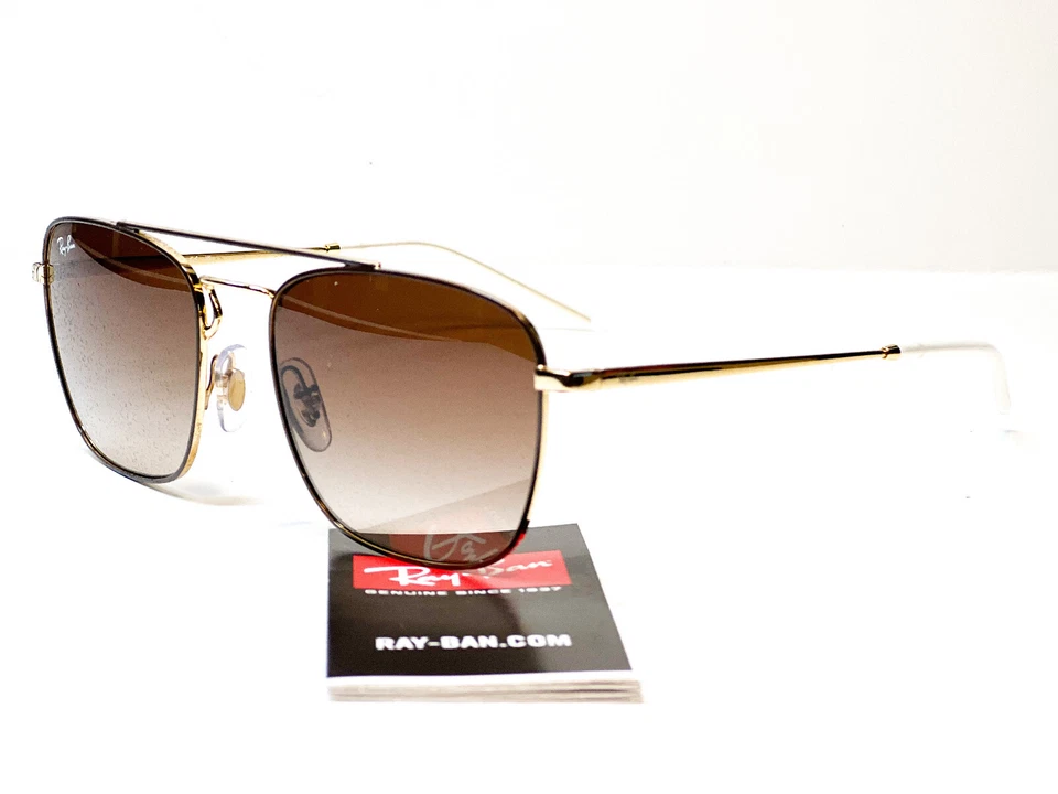 RAY BAN 3588 905513 braun auf gold Metall Unisex Sonnenbrille  Neu - Bild 1 von 4