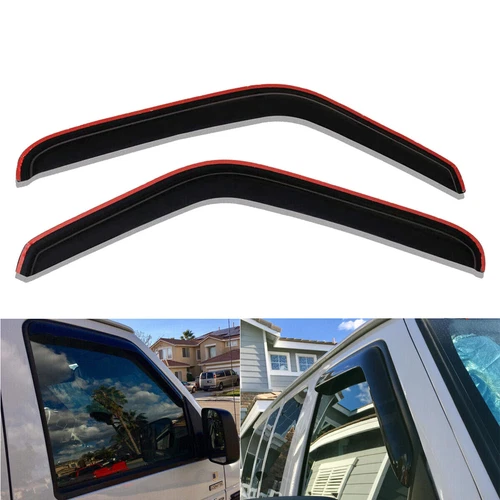 2pcs Smoke Window Vent Visor for 92-06 Ford E150 E250 E350 E450 E550 Econoline