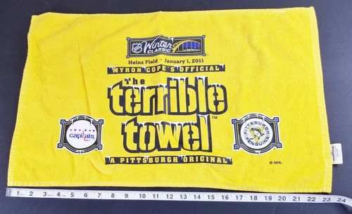 Asciugamano Myron Cope's Terrible NHL Pittsburgh Penguins Winter Classic 2011 usato - Foto 3 di 6
