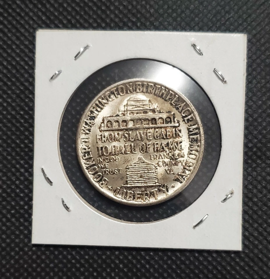 1946 50c Booker T Washington Commemorative Half Dollar  - Image 2 of 2