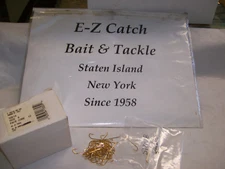 Mustad & Son # 92614 Size 8 Gold Beak Long Shank Hooks 50 Count Made in Norway