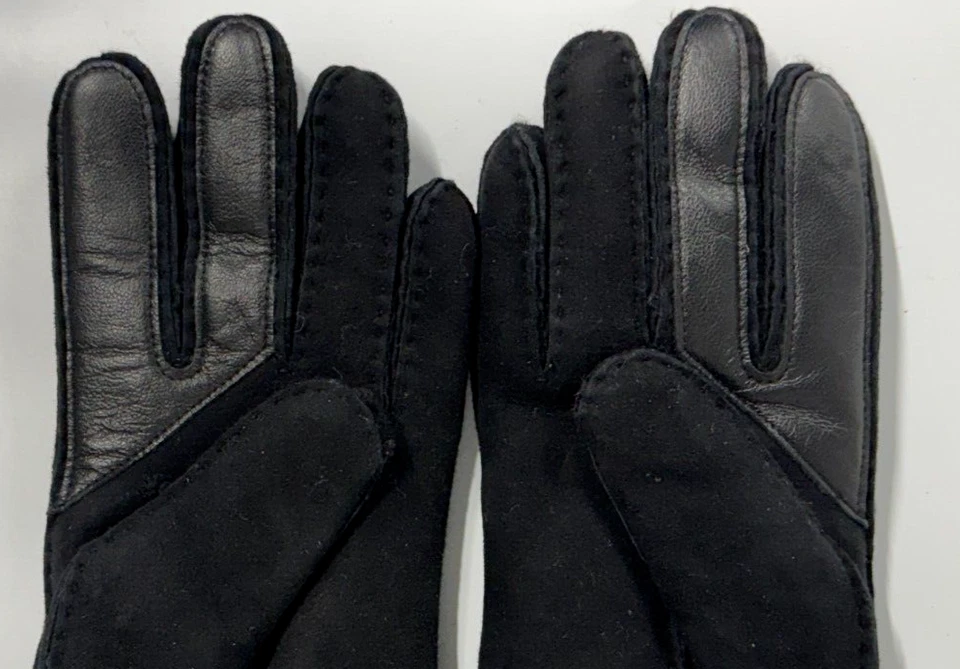 Guantes de invierno UGG 3 puntos negros de piel de oveja de piel de oveja para hombre pantalla táctil NUEVO grandes Foto 4 de 4