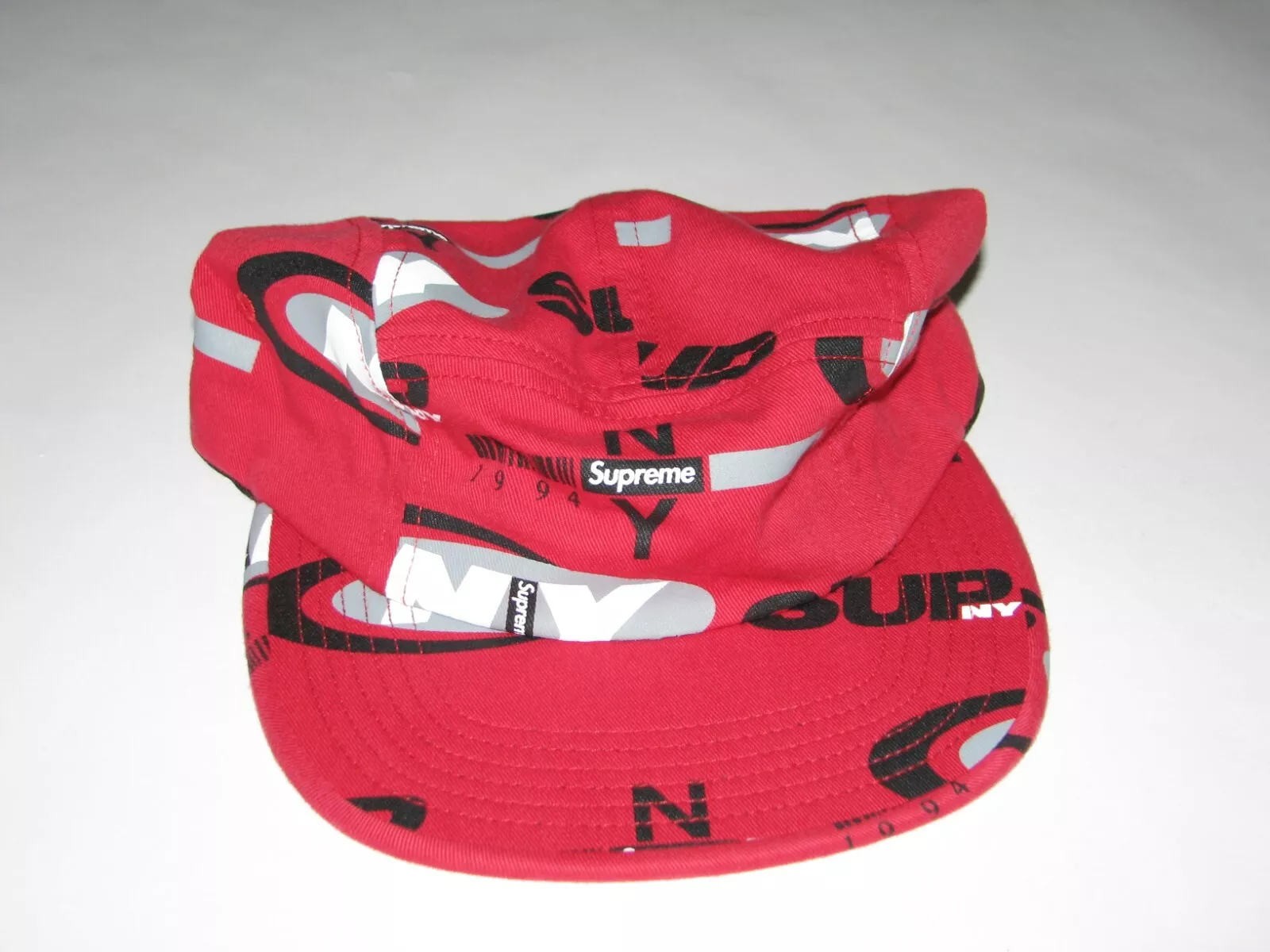 Casquette de camp SUPREME NY chapeau ROUGE à bretelles réglables NEUVE ! Fabriqué aux États Unis F/W 2018 !