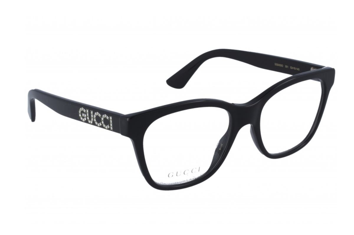 New GUCCI Reading Glasses GG0420O 001 52-18 140 Black Frames 
