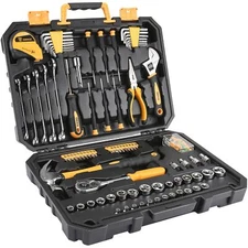 DEKOPRO 128 Piece Tool Set-General Household Hand Tool Kit Auto Repair Tool S...