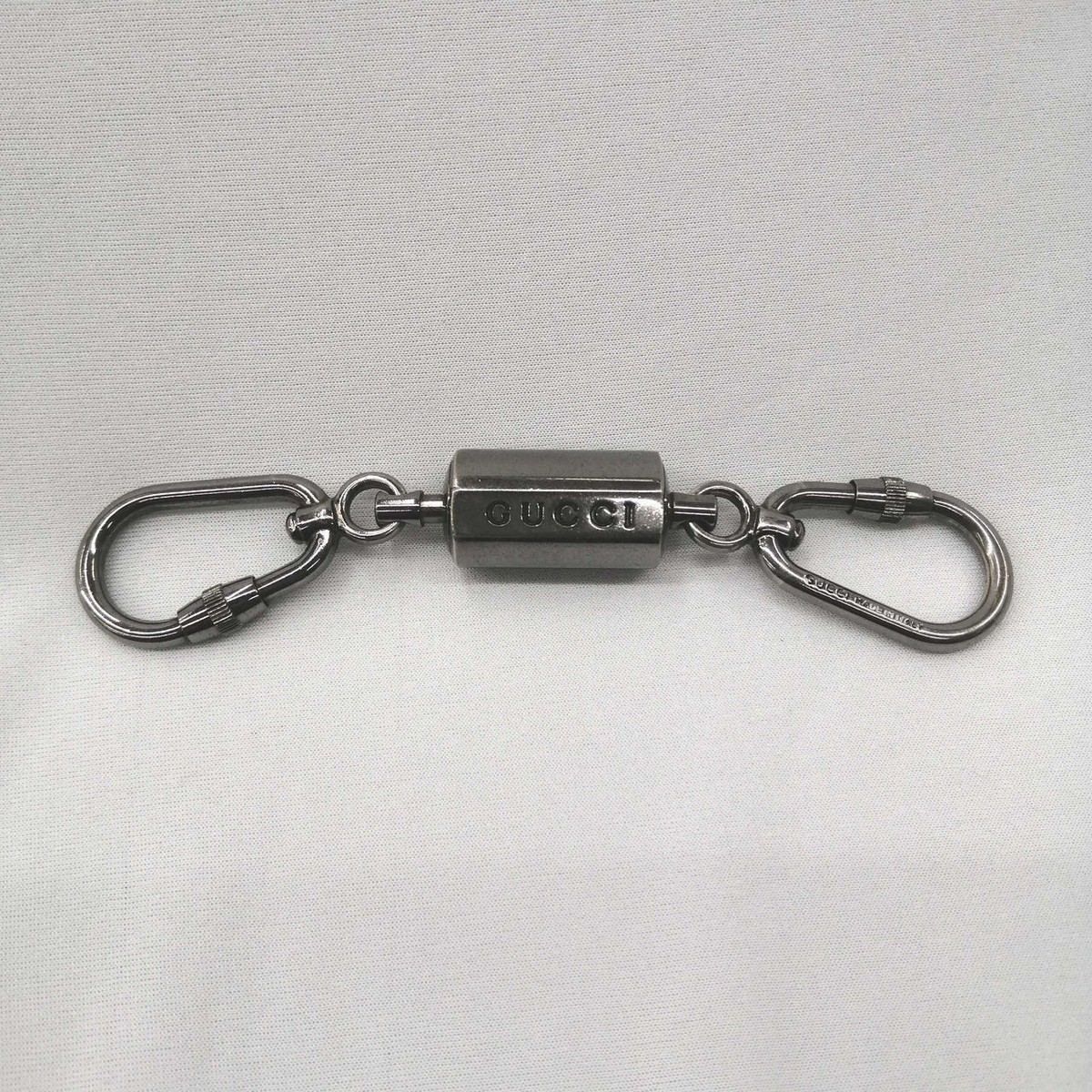 小物 OLD GUCCI Silver Keychain keyring GUCCI Carabiner Keyring Silver | eBay