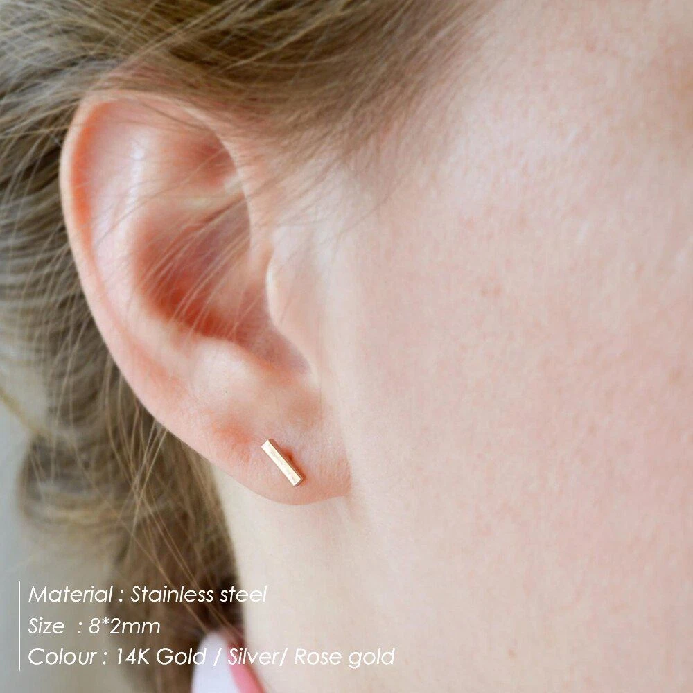 Minimalist stud shop earring set