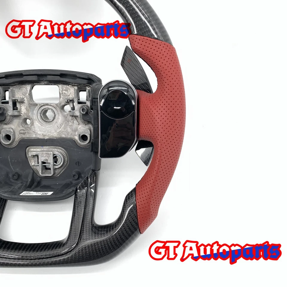 Volante de fibra de carbono apto para Land Rover Range Rover SVR con palancas de cambio Foto 2 de 4