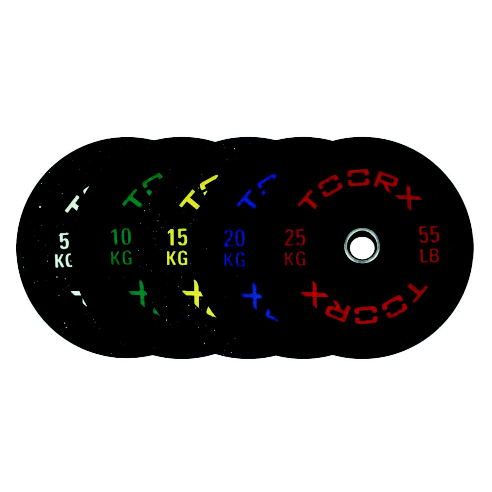 Disco Bumper Crumb olimpico diametro 50mm Colore Blu Toorx