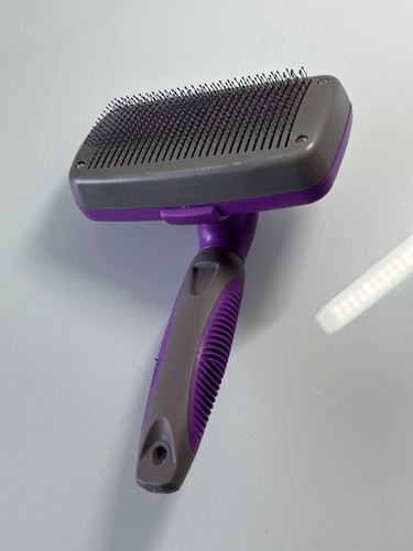 Self Cleaning Dog Cat Slicker Brush Grooming Fur Comb Shedding Hair - Picture 7 of 12