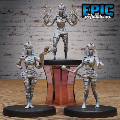 Cleopatra Mummy Lady 3D Print D&D Miniatures Epic Miniatures