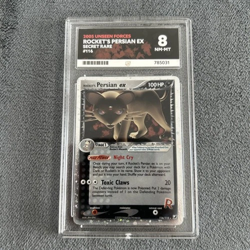 Pokémon TCG Rocket's Persian ex 116 Secret Rare Foil 2005 EN ACE 8 NM- Mint