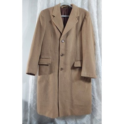 100% Black Diamond Cashmere Men's Vintage Overcoat
