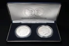 NobleSpirit 2024 S Morgan & Peace Reverse Proof Silver Dollar 2-Coin Set w COA