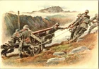 WW2 WWII Swiss Switzerland Military Army Artwork Postcard - Mountain Artillery