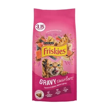 Purina Friskies Gravy Swirlers Dry Cat Food Flavors of Chicken, 3.15 lb. Bag