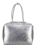 Jost Silver Shimmer Bowling Bag Business Schultertasche Tasche Silver Neu