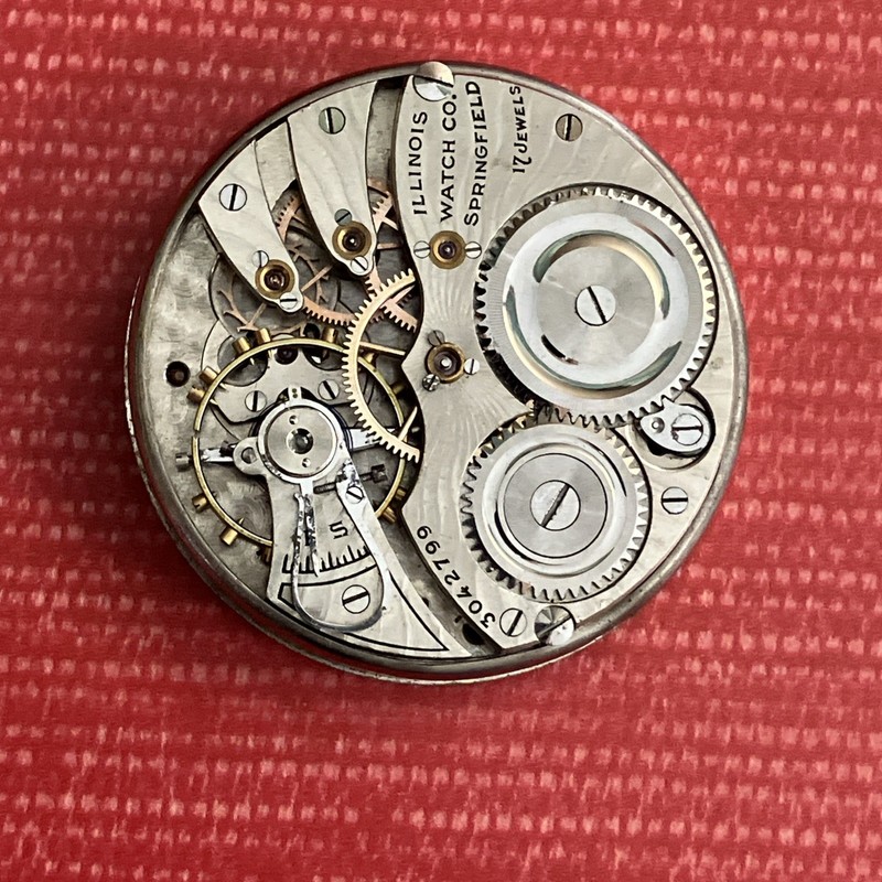 Antique Illinois Grade 255 Size 12  17 Jewels Pocket Watch Movement