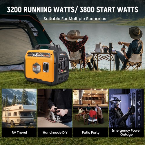 Gasoline Silent Inverter Generator Portable 3800W Ultralight Parallel Ready - Picture 6 of 11