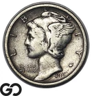 1917-D Mercury Dime, Denver Mint, Better Date