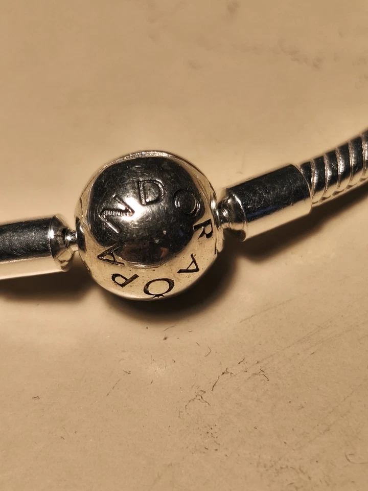 Rara Catenina Pandora maglia Snake cm. 60. Argento 925 - Immagine 2 di 4