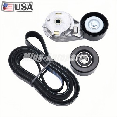 Fits 04-12 Chevy Colorado GMC Canyon Isuzu 3*Serpentine Belt Drive Component Kit