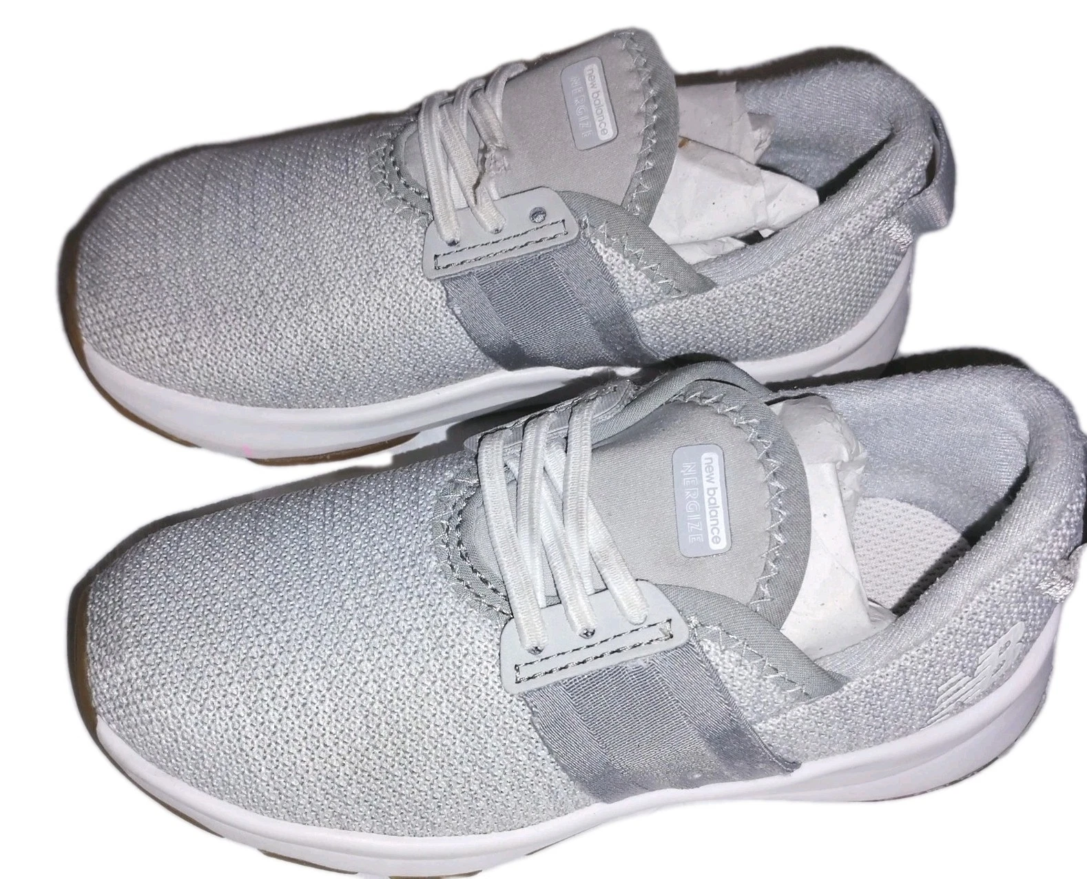 Scarpe sneakers New Balance DynaSoft Nergize v3 US bambino taglia 9 grigio bianco nuove