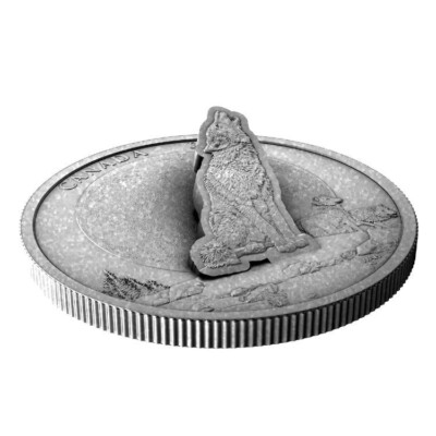 The Howling Wolf 2024 $30 2 oz Fine Silver Coin Royal Canadian