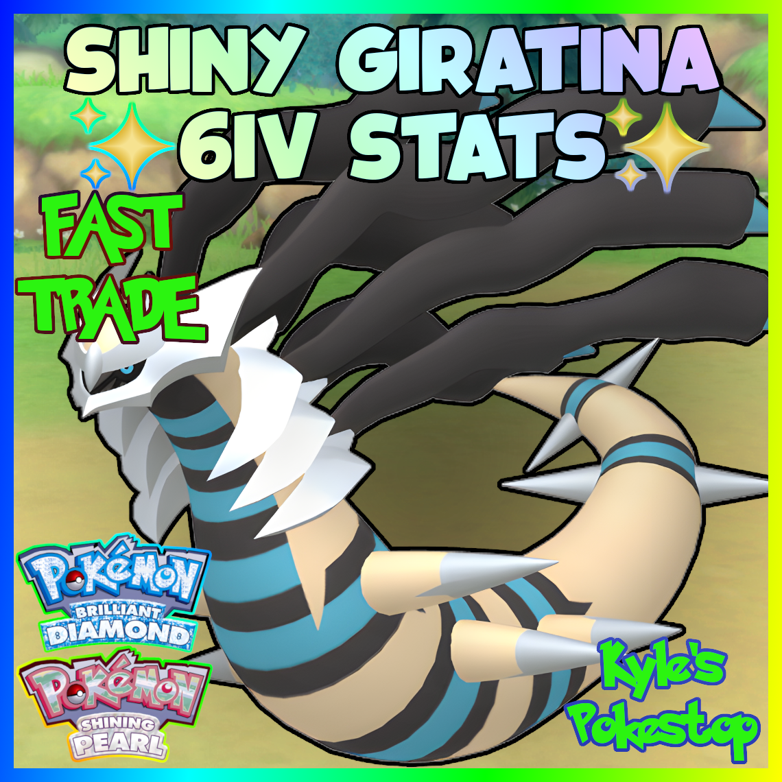 ✨ SHINY ✨GIRATINA LEVEL 1 6IV Pokemon Brilliant Diamond Shining Pearl FAST  TRADE