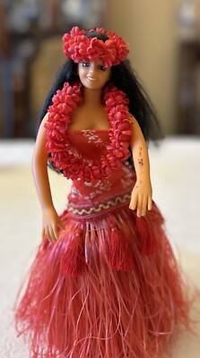 Beautiful 1984 Hawaiian  Hula Dancer Girl Doll Battery Operated Not Working