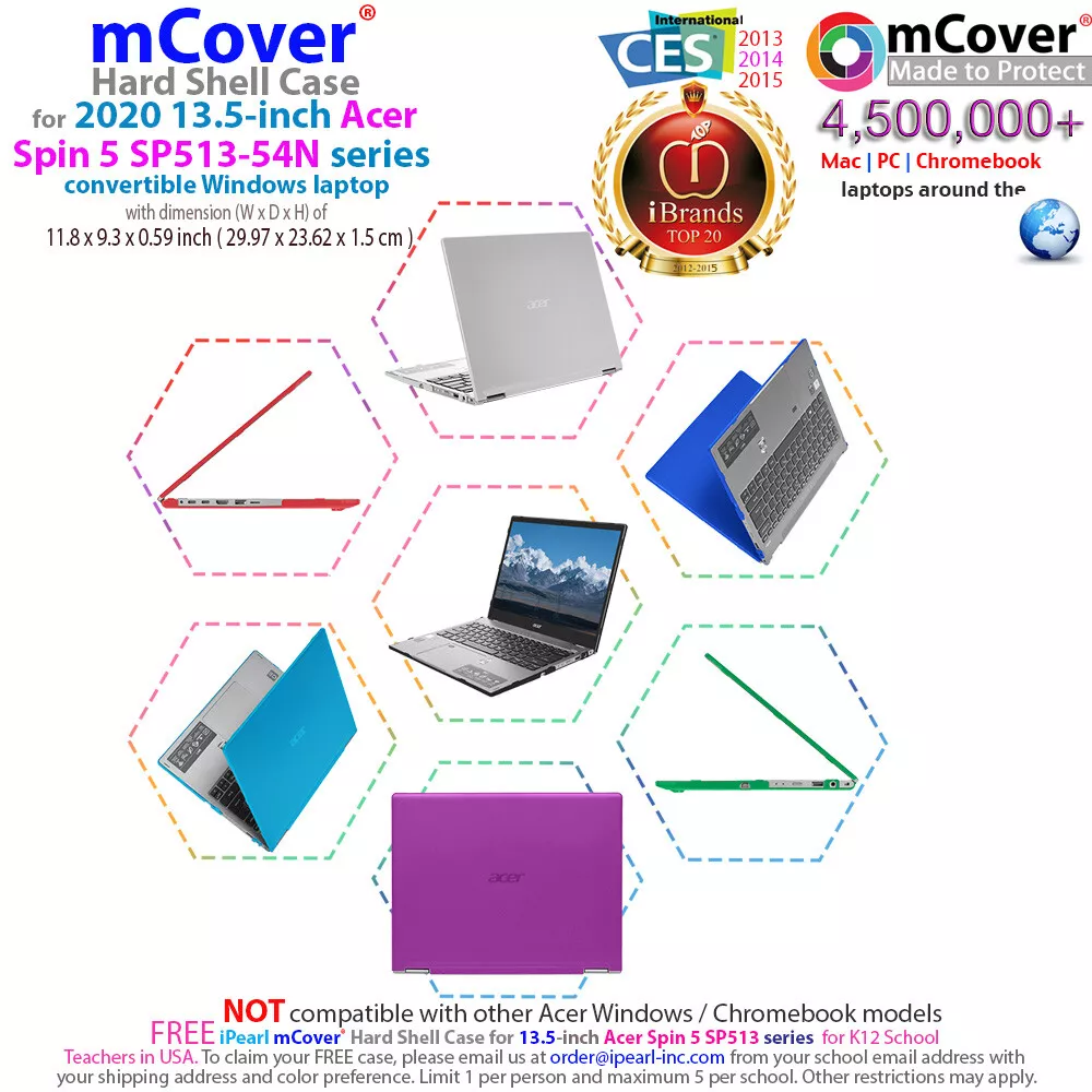 NEW mCover® Hard Case for 13.5 Acer Spin 5 SP513 series Windows 2-in-1  laptop | eBay
