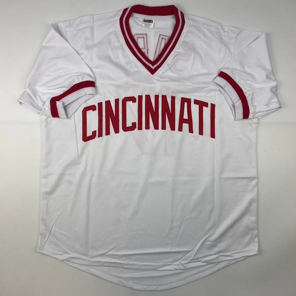 Autographed/Signed Chris Sabo Cincinnati White Baseball Jersey JSA COA - Image 4 of 4