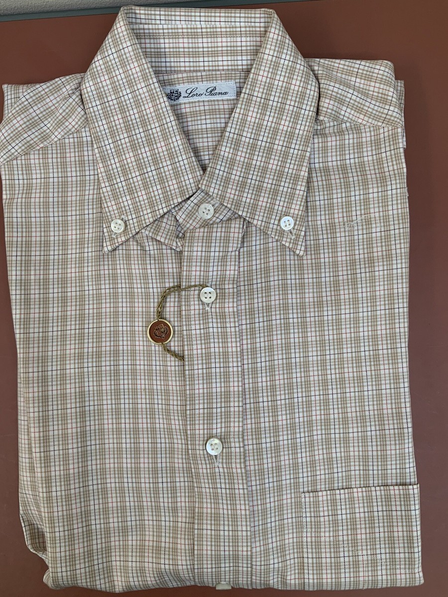 LORO PIANA $675 Dress Shirt In 100% Ultra-Fine CottonNew with Tags