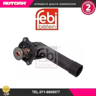 Febi 18979 Termostato Motore - Qualità OE 89TM8575AA, Compatibile Con Ford Focus, Fiesta, Mondeo, Transit Connect, Sierra, Escort - Alloggiamento Con Guarnizione Inclusa