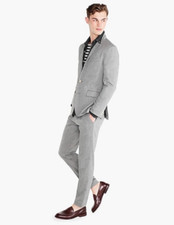 J.Crew NWT Ludlow Slim-fit unstructured suit jacket pant in cotton-linen Blue
