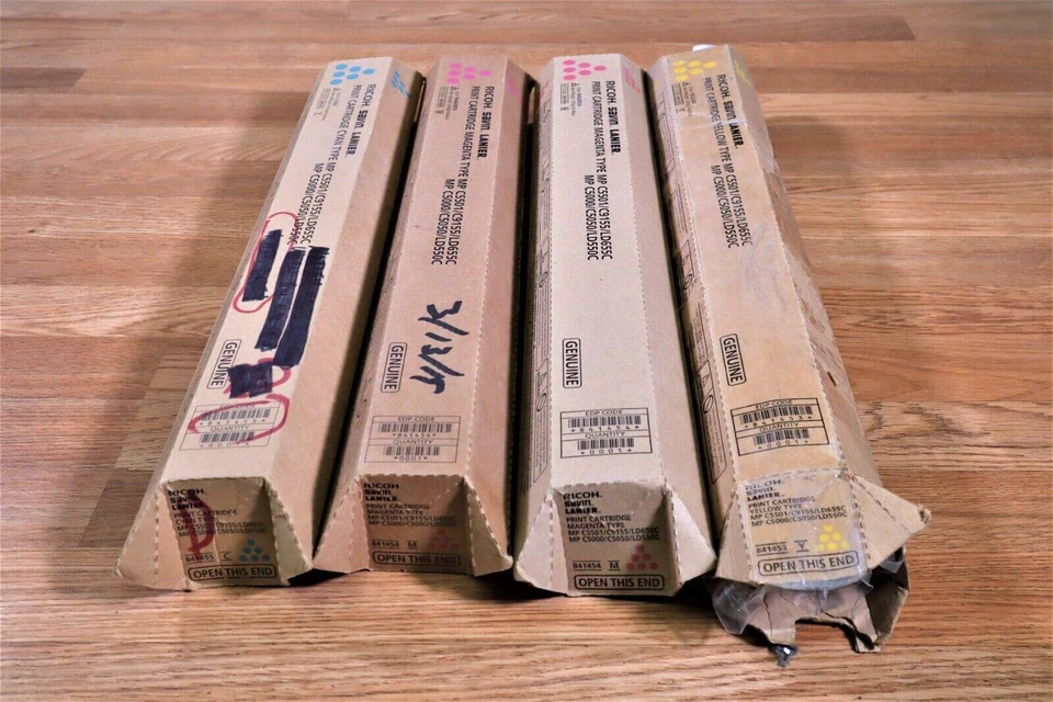 4 Ricoh Savin Lanier CMMY Toner MP C5501/C9155/LD655C EDP: 841455 841454 841453  - Image 4 of 4