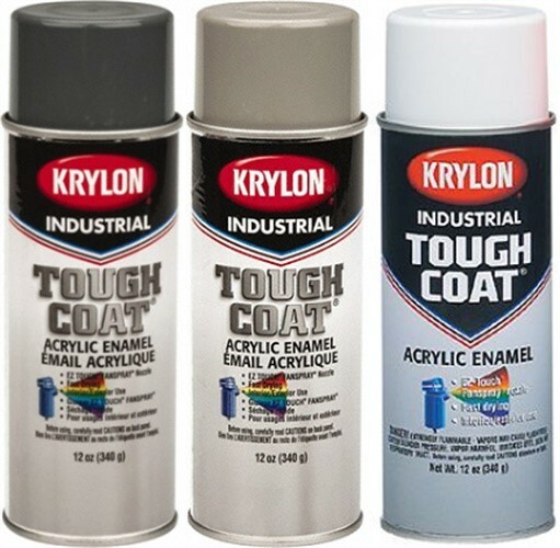 Krylon A00326 Tough Coat Acrylic Enamel 16 Oz Light Machinery Gray for