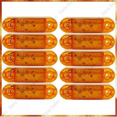 20x LED Seitenmarkierungsleuchten 12v 24v Positionsleuchten LKW Orange