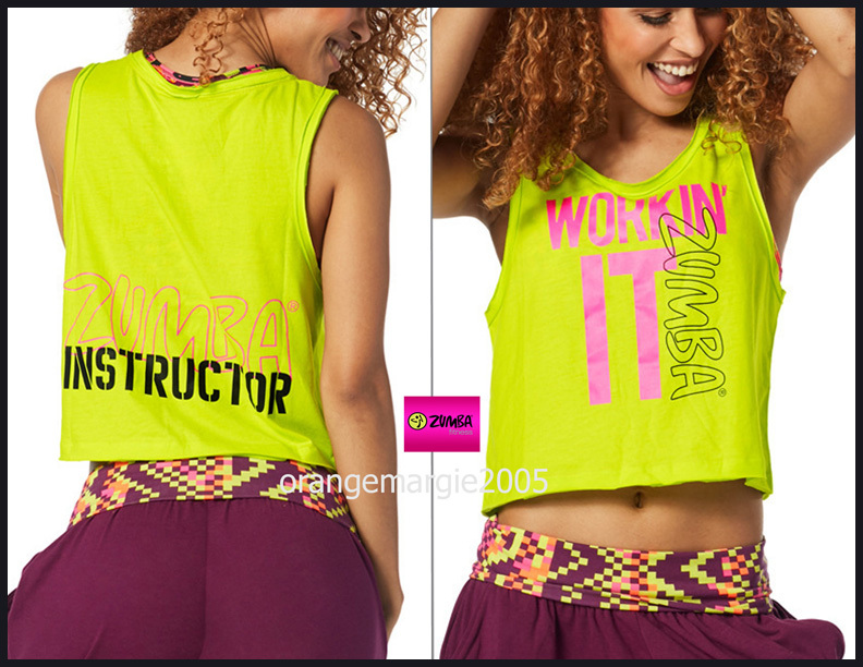 イントラ専用♪ Zumba ZINCON Convention Instructor Tank ZUMBA INSTRUCTOR ZiN Workin It Instructor Tank Tee Top