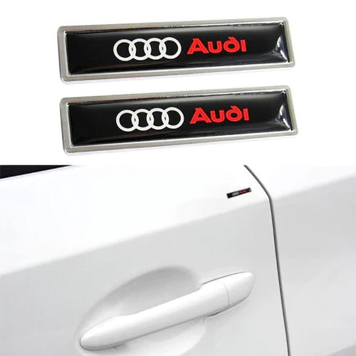 For AUDI Luxury Auto Car Body Fender Metal Emblem Badge Sticker Decal 2PCS - Picture 3 of 7