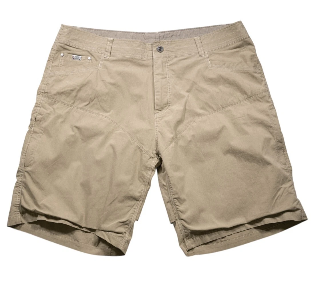 Kuhl Mens Hiking Shorts 42 Tan Outdoor Trail Lightweight Performance Utility