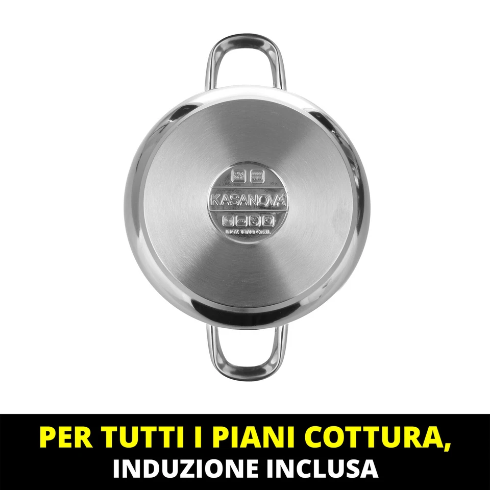 Pentola 16 cm acciaio 18/10 Mito argento - Immagine 2 di 4