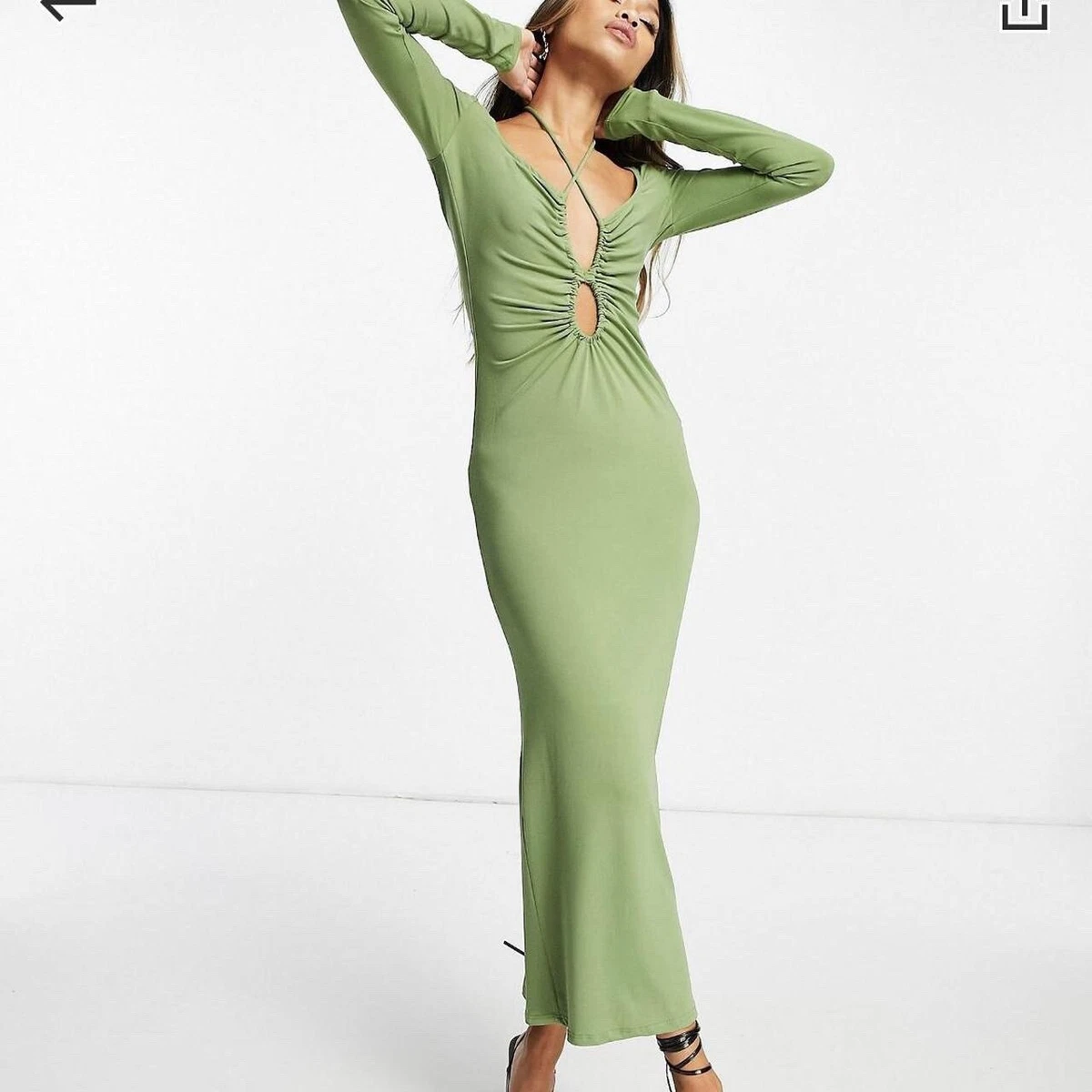 Bershka green dress 2025
