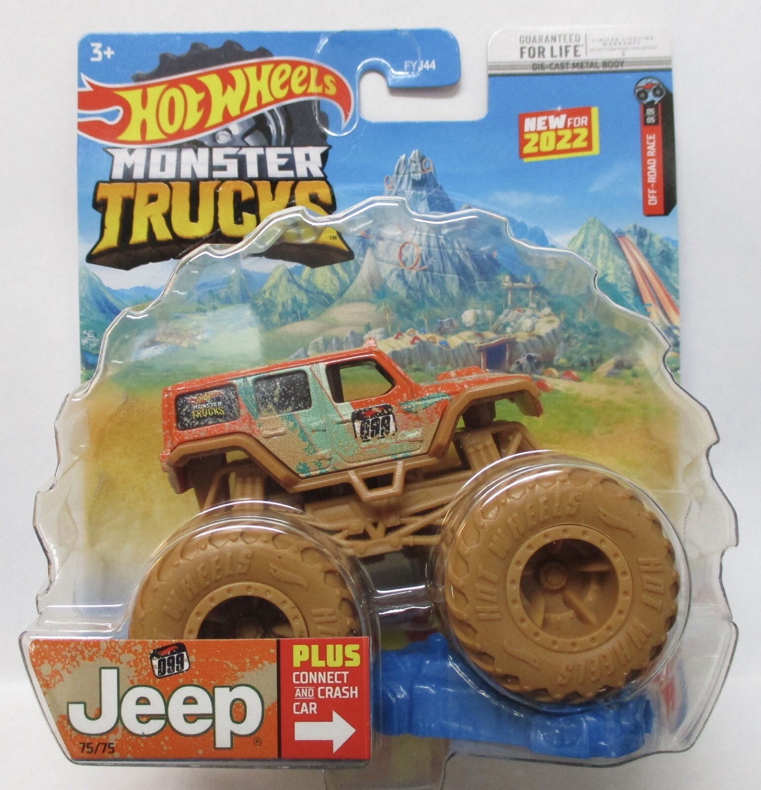 Hot Wheels 2022 RED Camouflage Jeep Monster Trucks Oversized Metal