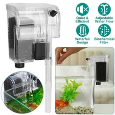 Aquarium Waterfall Filter Pump Fish Tank Hang External Oxygen Pump Water Filter